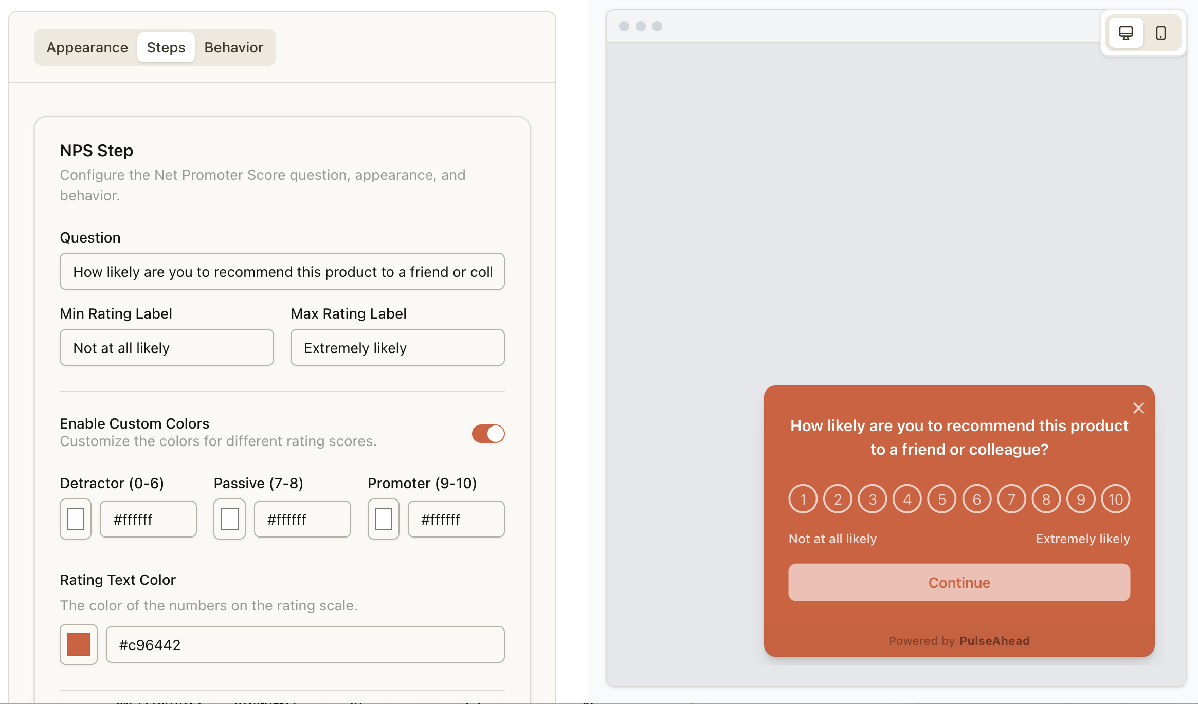 PulseAhead Survey Builder